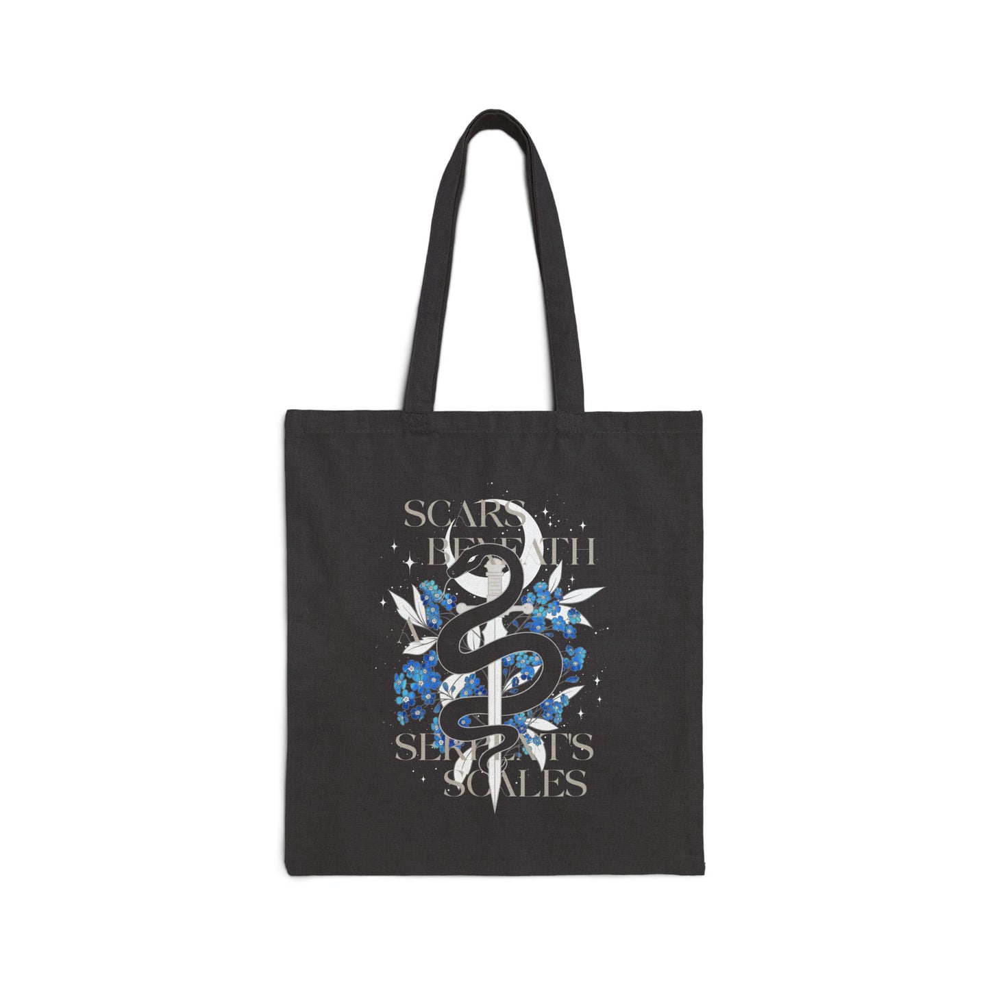 Scars Beneath a Serpent’s Scales Double-Sided Canvas Tote Bag | Goodnight Huntress, Goodnight Reckless Officially Licensed Nicole Platania Book Tote