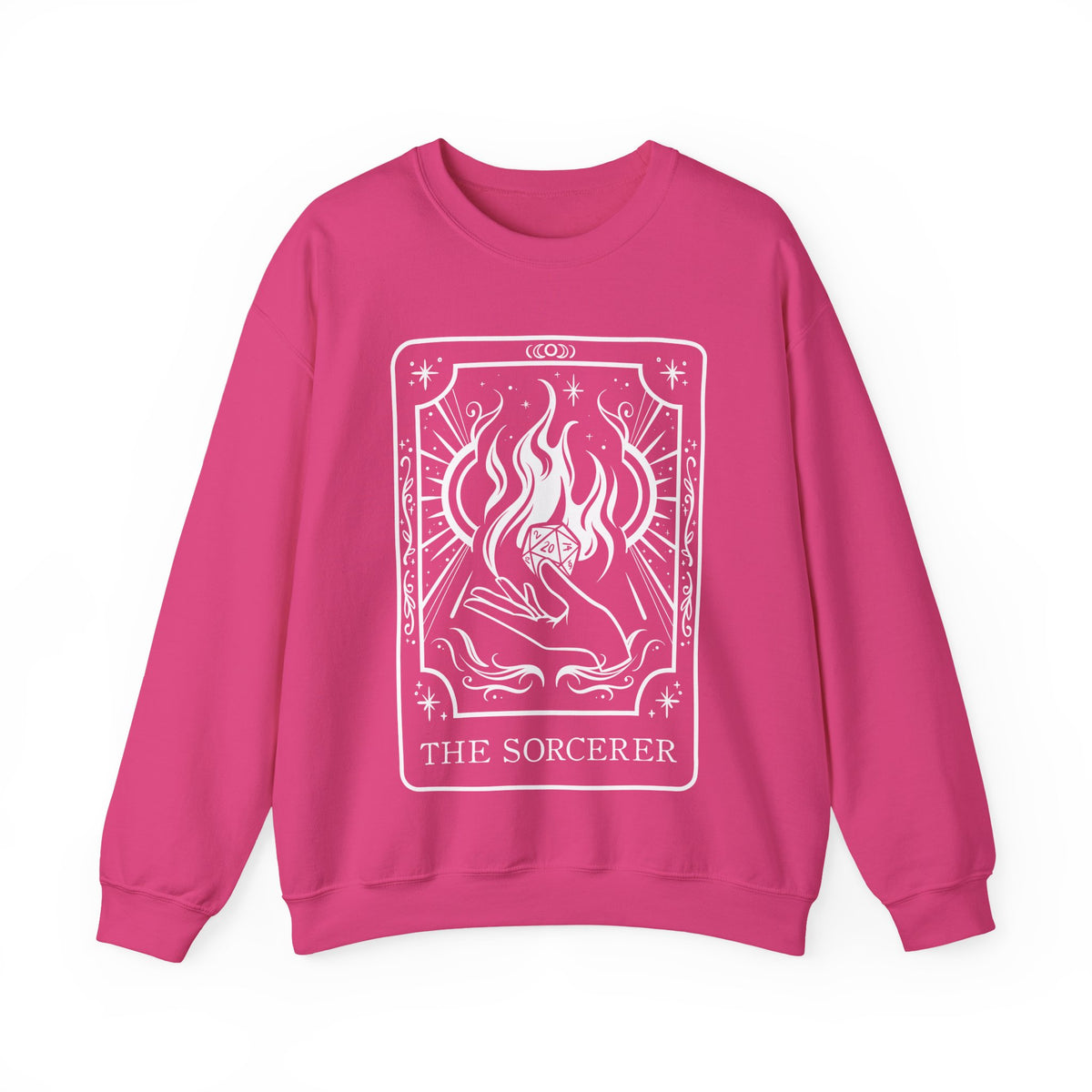 Sorcerer Tarot Card Gildan Sweatshirt Shirt | TTRPG Character Class Crewneck