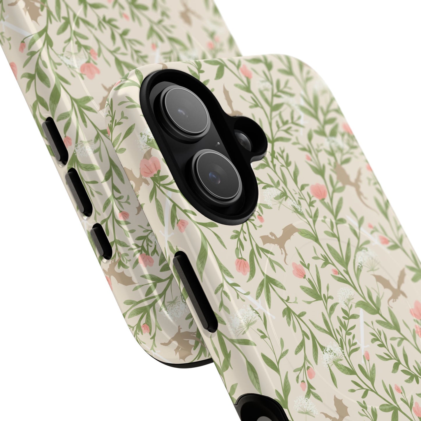 Floral Fantasy Dragons Tough Cases - MAGNETIC - Romantasy Reader Gift, Bookish Merch