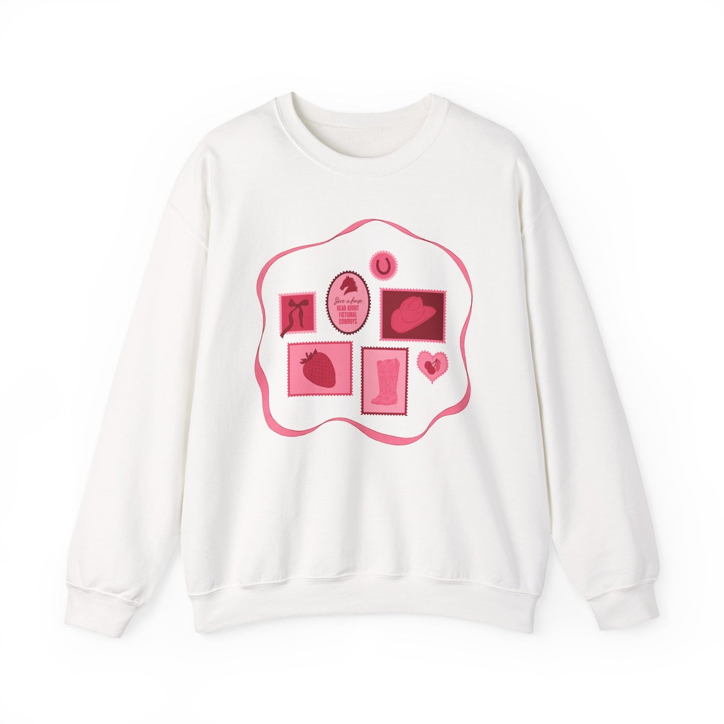 Save a Horse, Read About Fictional Cowboys Sweatshirt | Cowboy Romance Reader Crewneck