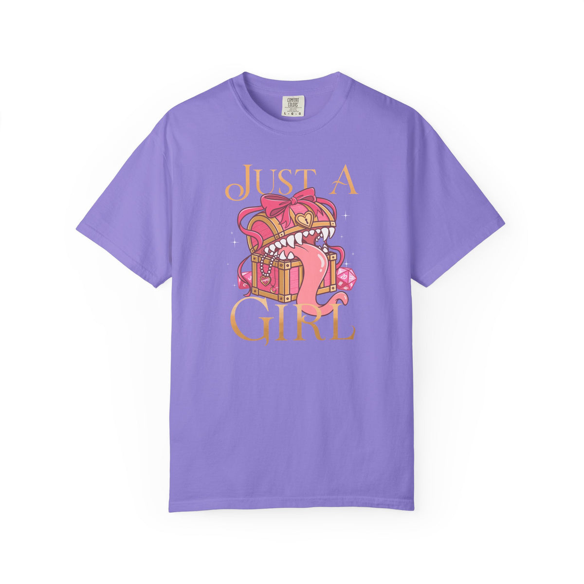 Just A Girl TTRPG Mimic T-shirt | Girlypop Cute Dnd Gift