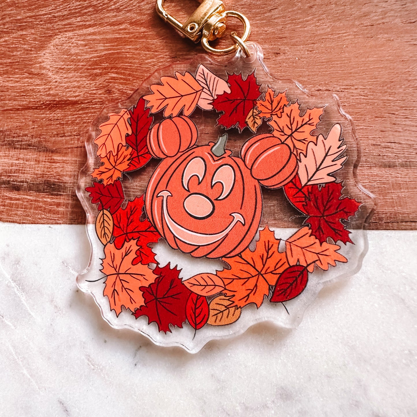 Cute Fall Wreath Keychain