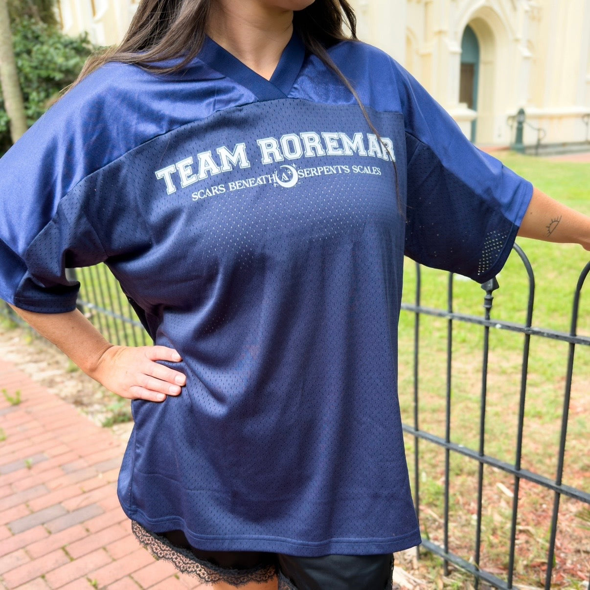 Team Roremar Reckless Fantasy Oversized Mesh Jersey | Officially Licensed Scars Beneath a Serpent’s Scales Nicole Platania Apparel