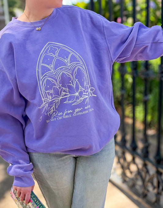 Rise From Your Ashes Comfort Colors Sweatshirt – Officially Licensed A Dance of Lies Romantasy Crewneck by Brittney Arena