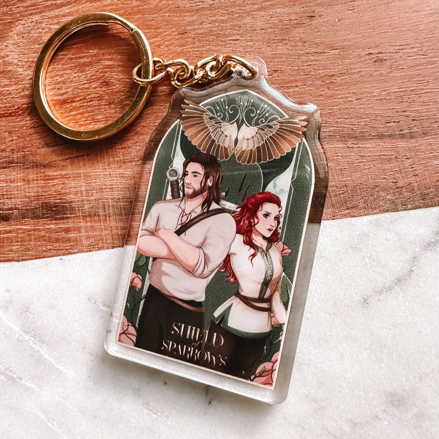 Shield of Sparrows Keychain