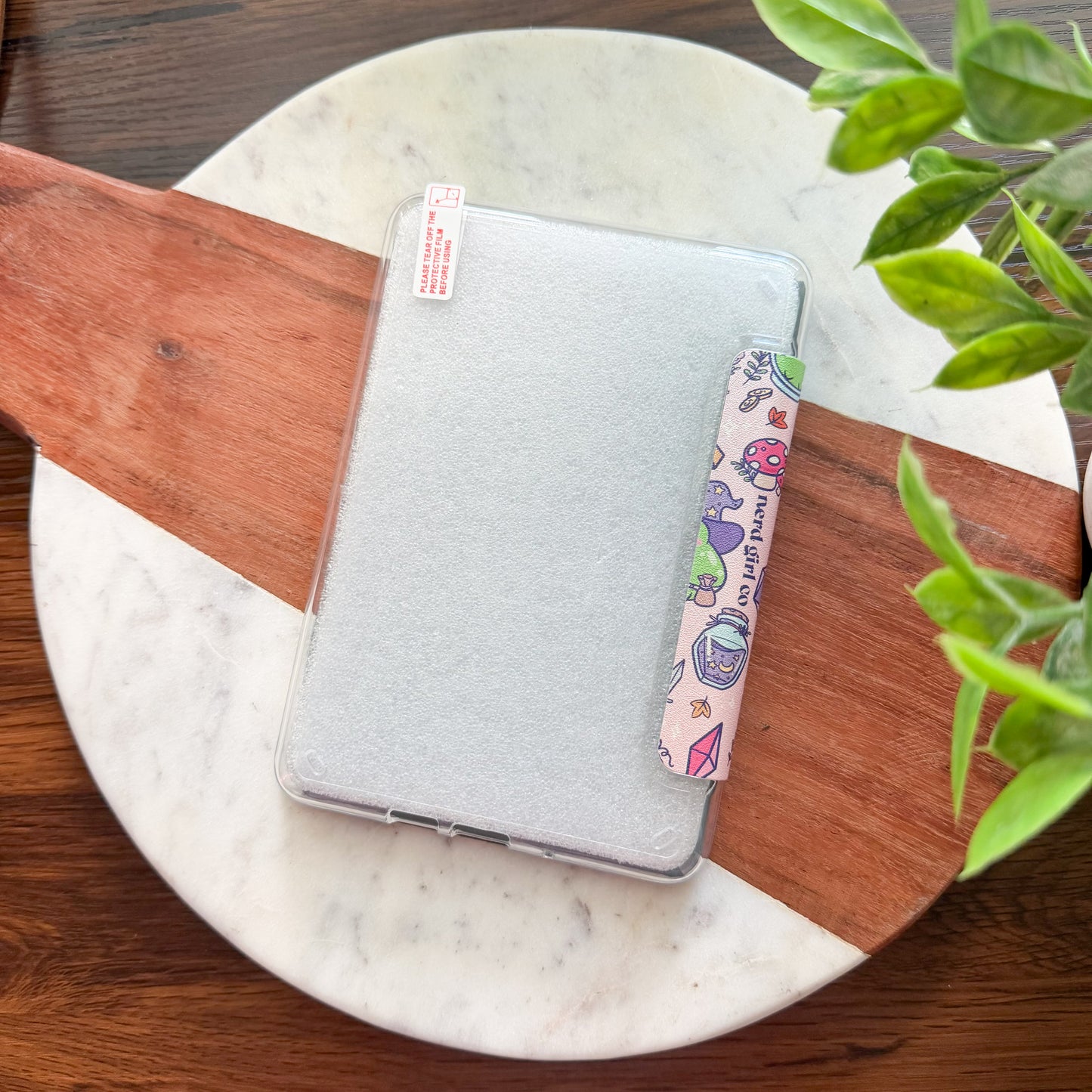 Fantasy TTRPG Frogs Kindle Case | Clear Back With Hand Strap | 6” Kindle Case