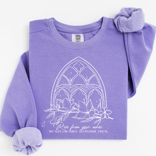 Rise From Your Ashes Comfort Colors Sweatshirt – Officially Licensed A Dance of Lies Romantasy Crewneck by Brittney Arena