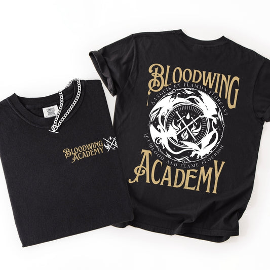 Bloodwing Academy Crest Tee | Officially Licensed Briar Boleyn Merch | Dragon Rider Tee | Comfort Colors Bookish Shirt | Dark Academia Romantasy Gift