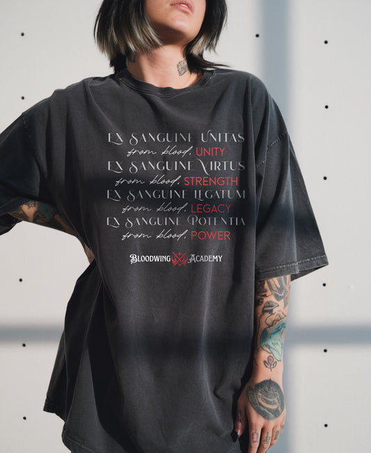 Ex Sanguine Tee | Officially Licensed Bloodwing Academy Shirt | Briar Boleyn Merch | Comfort Colors Bookish Tee | Dark Academia Romantasy Gift