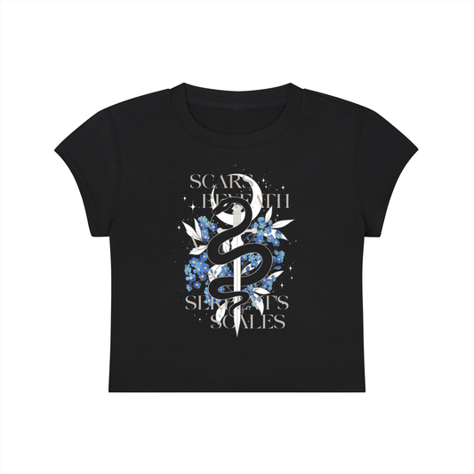 Scars Beneath a Serpent’s Scales Snake & Sword Slim Fit Cropped Baby Tee | Officially Licensed Nicole Platania Apparel