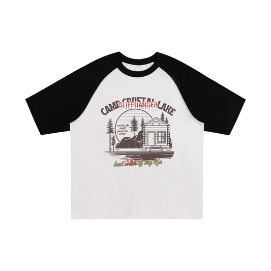 Camp Cliffhanger Lake Color-Blocked Raglan Sleeve T-Shirt