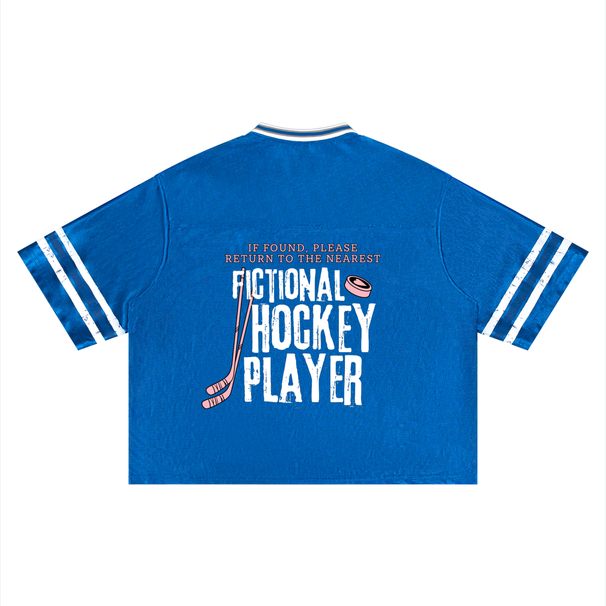 Hockey Romance Reader Boxy Striped Jersey | Fictional Hockey Player Book Boyfriend