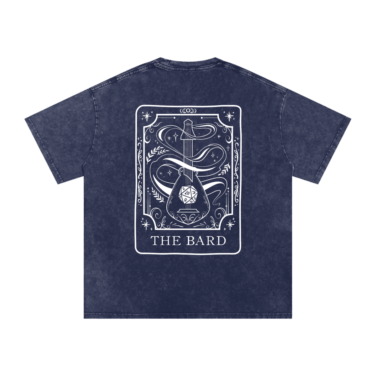 Bard Tarot Card Snow Wash Cotton Shirt | TTRPG Character Class Tee