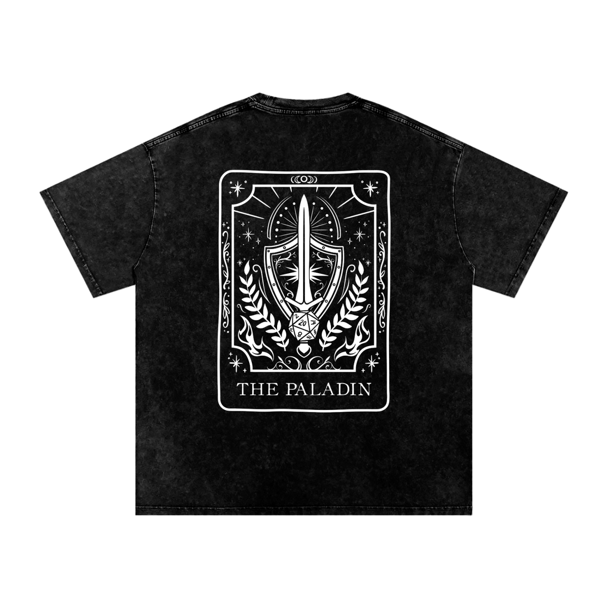 Paladin Tarot Card Snow Wash Cotton Shirt | TTRPG Character Class Tee
