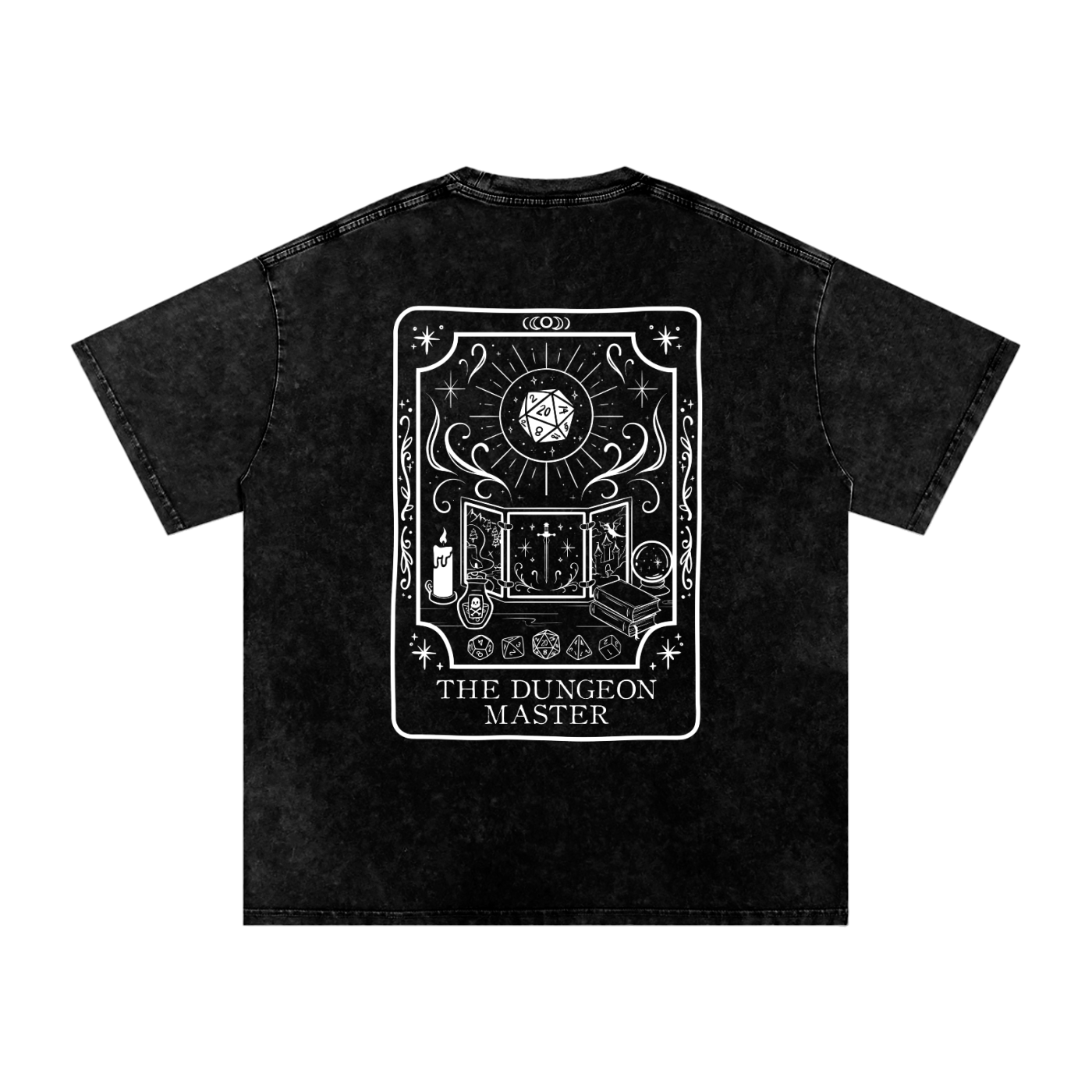 Dungeon Master Tarot Card Snow Wash Cotton Shirt | TTRPG Character Class Tee